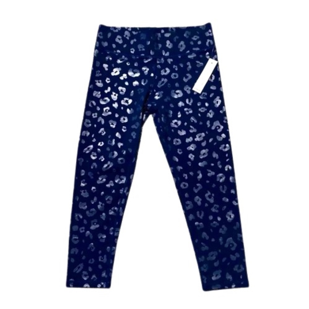 Terez ✦ Blue Metallic Leopard Print Leggings (S)